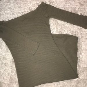 Olive Green Off-the-Shoulder Knee-Length Boycon💓